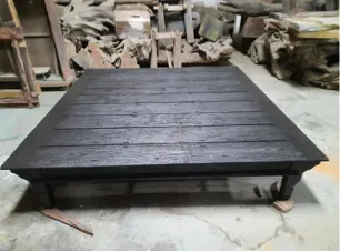 Black low platform bed, reference G1
