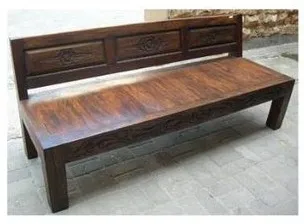 Panel-back bench, reference AT 12