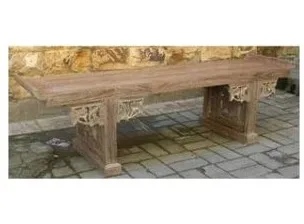 Carved backless bench, reference AT 26