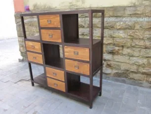 Two-tone shelf with drawers