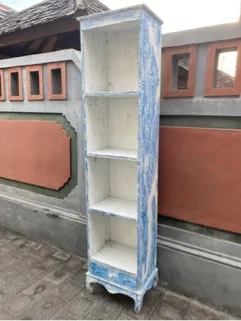 Narrow white bookcase, reference BC20-43DK