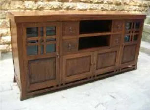 Glazed sideboard with open shelf