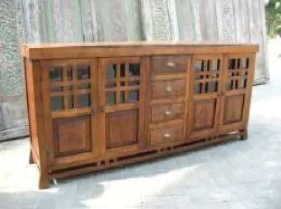 Long sideboard, lattice doors
