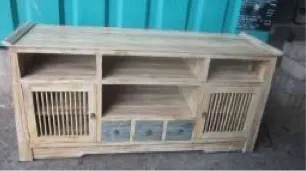 Whitewashed TV cabinet