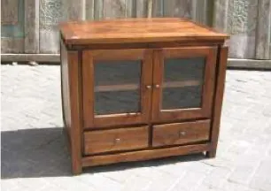 Glazed cabinet with drawers