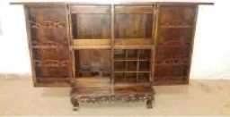Carved sideboard with hutch