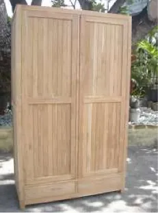 Natural teak wardrobe