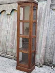 Narrow glazed cabinet