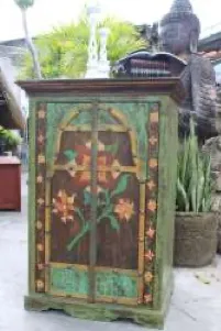 Hand-painted green cabinet