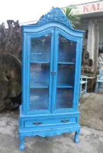 Blue glazed armoire