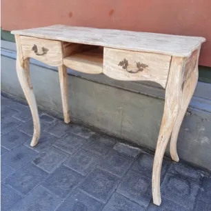 Whitewashed console, cabriole legs