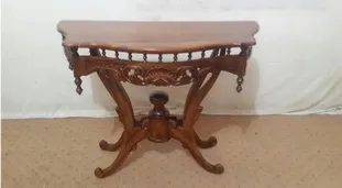 Carved half-moon console, reference B19