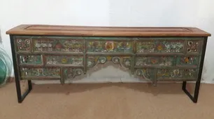 Hand-painted console with drawers, reference B140