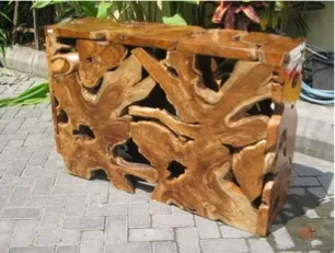 Teak-root console