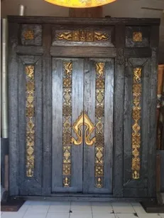 Black and gold carved door, reference DO21-25