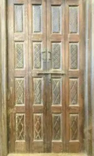 Carved brass-finish door, reference DO101