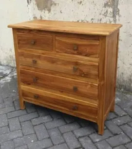 Honey teak chest of drawers, reference DR17-5