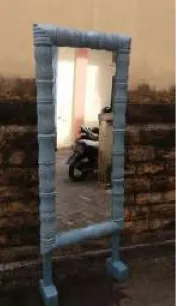 Blue-washed standing mirror, reference AX15-10