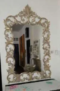 Tall carved white mirror, reference AX17-24