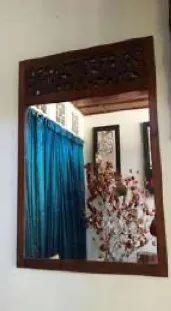 Teak wall mirror, reference AX17-29