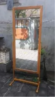 Standing teak mirror, reference AX18-98