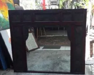 Black landscape mirror, reference AX18-135