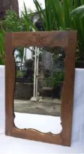 Rustic arched teak mirror, reference AX19-265