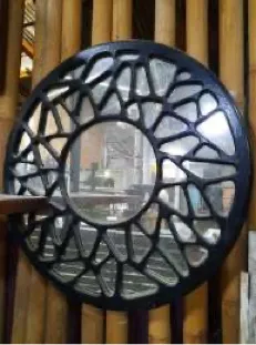 Round sunburst mirror, reference MR101