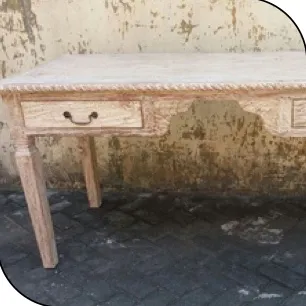 Whitewashed console desk, reference WD17-11