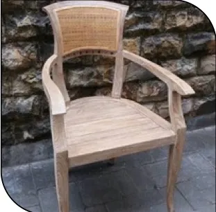 Rattan-back armchair, reference CH17-45