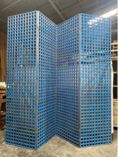Blue lattice screen, reference SK21-19