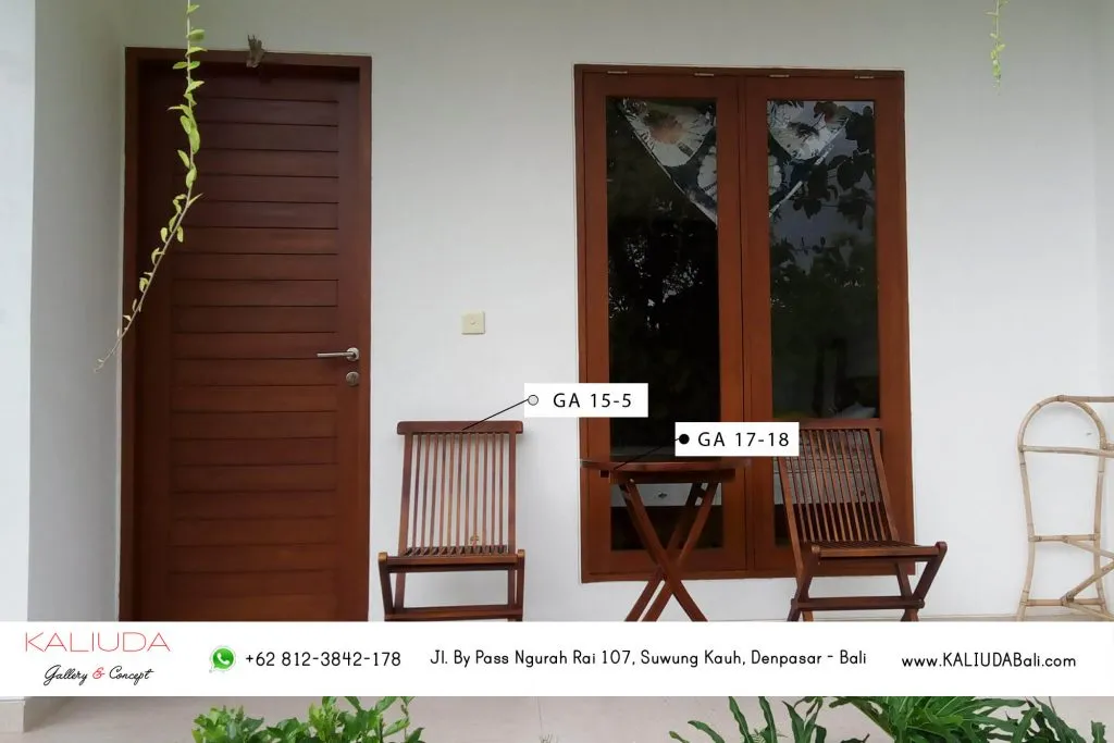 Set garden chair & table for terrace, Project Guest House in Uluwatu, Bali by Kaliuda Gallery, Indoor Outdoor supplier furniture and Balinese home decor