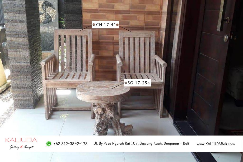 2 chairs & teak root table for Project Private Residence in Pemogan, Bali by Kaliuda Gallery, Indoor Outdoor supplier furniture and Balinese home decor