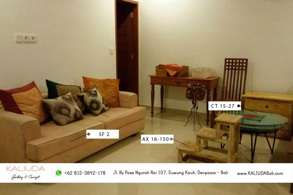Custom sofa, stair, and coffee table for Project Private Villa in Berawa, Cangu, Bali by Kaliuda Gallery, Indoor Outdoor supplier furniture and Balinese home decor
