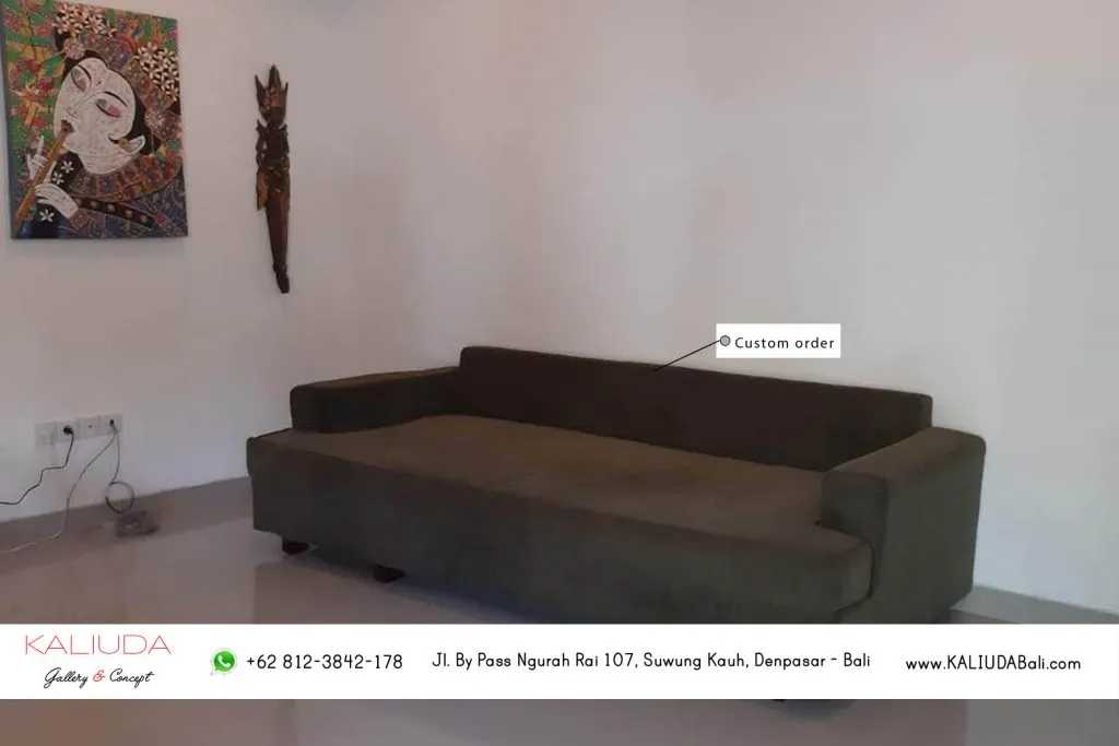 Custom made sofa for Project Private Residence in Sanur, Bali by Kaliuda Gallery, Indoor Outdoor supplier furniture and Balinese home decor