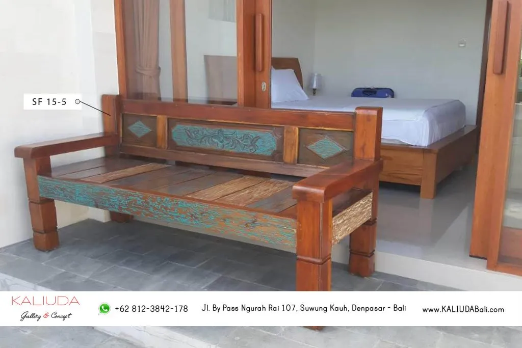 Teak wood sofa for Project Private Residence in Pemogan, Bali by Kaliuda Gallery, Indoor Outdoor supplier furniture and Balinese home decor