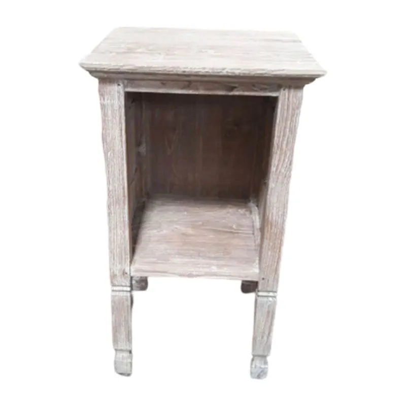 ST 17-173 Teak wood side table white wash at Kaliuda Gallery sebagai supplier dan toko furniture yang menjual mebel jati online di Bali