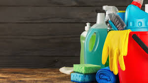Gather all your cleaning tools in a bucket - How to Clean Your House @ Kaliuda Gallery Bali