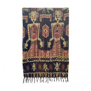 WV 20-4s Sumba woven cloth with 2 human motifs at Kaliuda Gallery Bali. Furniture, Home Decor, Antique Art.
