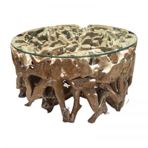 B 57 - Teak Wood Root Coffee Table Kaliuda Gallery Bali ship worldwide custom teak wood furniture