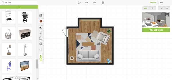 2D model - Roomstyler - 3 Free Applications for Beginner Interior Designer - Kaliuda Gallery Bali