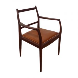 AD 14-T - Leather-Wood Dining Chair Kaliuda Gallery Bali ship worldwide custom teak wood furniture