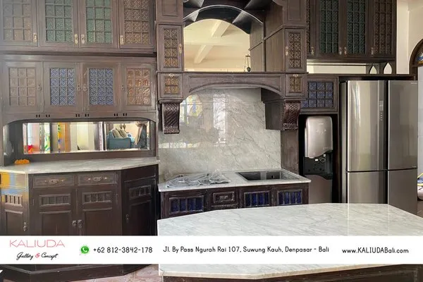 Marble Carrara Custom Design Kitchen Set at Private Residence, Sanur by Kaliuda Gallery Bali