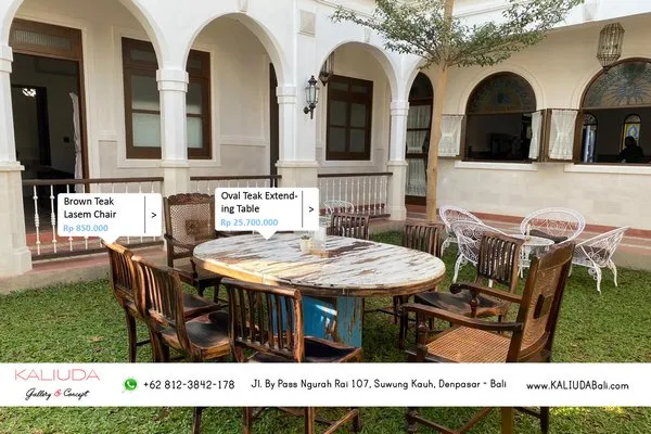 Teak Dining Table Set for Private Residence in Sanur, Bali by Kaliuda Gallery