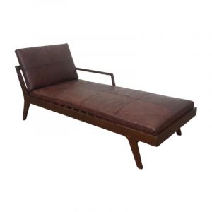 B172T - synthetic leather sun lounger bench Kaliuda Gallery Bali ship worldwide custom teak wood furniture
