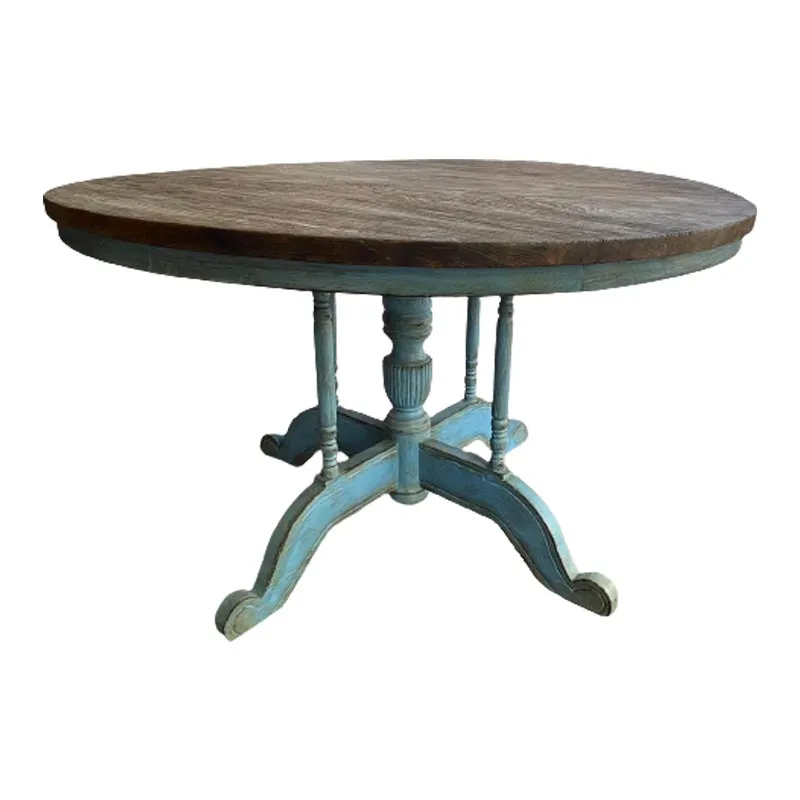 DT 21-87 (132x80) Round Teak Dining Table - Kaliuda Gallery, furniture supplier Bali