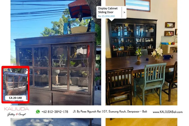 210918 - Display Cabinet Sliding Door, Private Villa at Kerbokan by Kaliuda Gallery Bali
