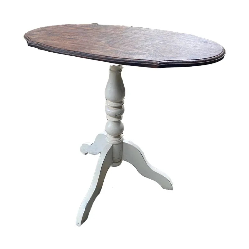 ST 21-274 DK (75x46x70) Oval Teak Side Table - Kaliuda Gallery Furniture Stores Bali