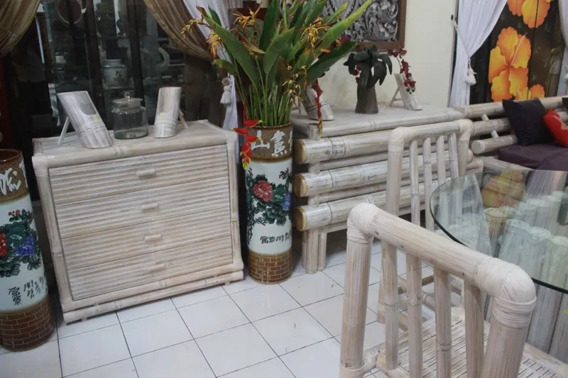 Bamboo Buffet, Chair, Coffee Table at Kaliuda Gallery Furniture Bali