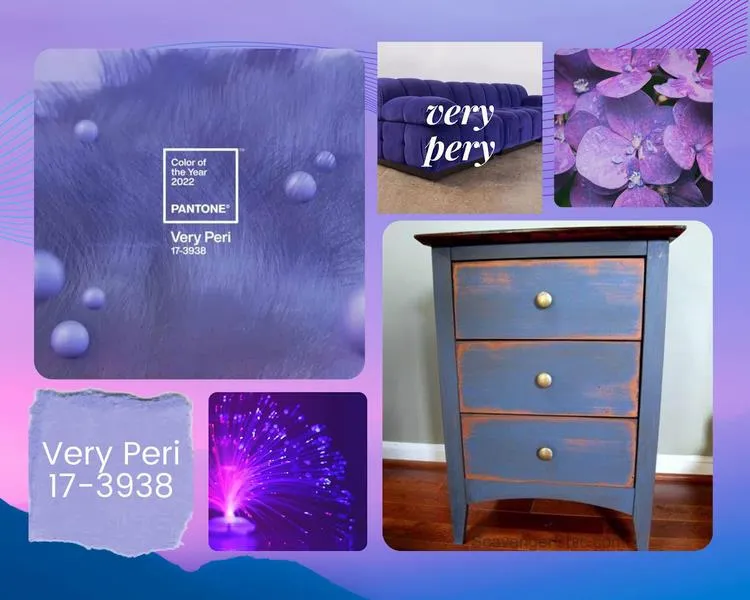 Very Peri Inspired Furniture & Color Moodboard by Kaliuda Gallery